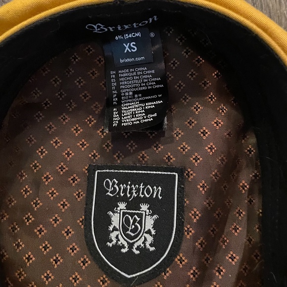 HP 💕chic street style classic Brixton mustard fisherman cap worn once! Size XS - Picture 11 of 12